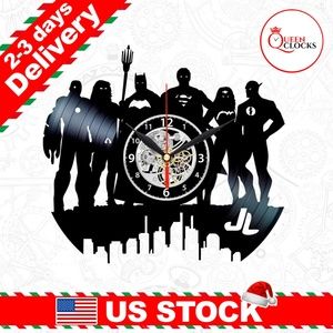 Justice League Clock Wonder Woman Vinyl Decor Gift